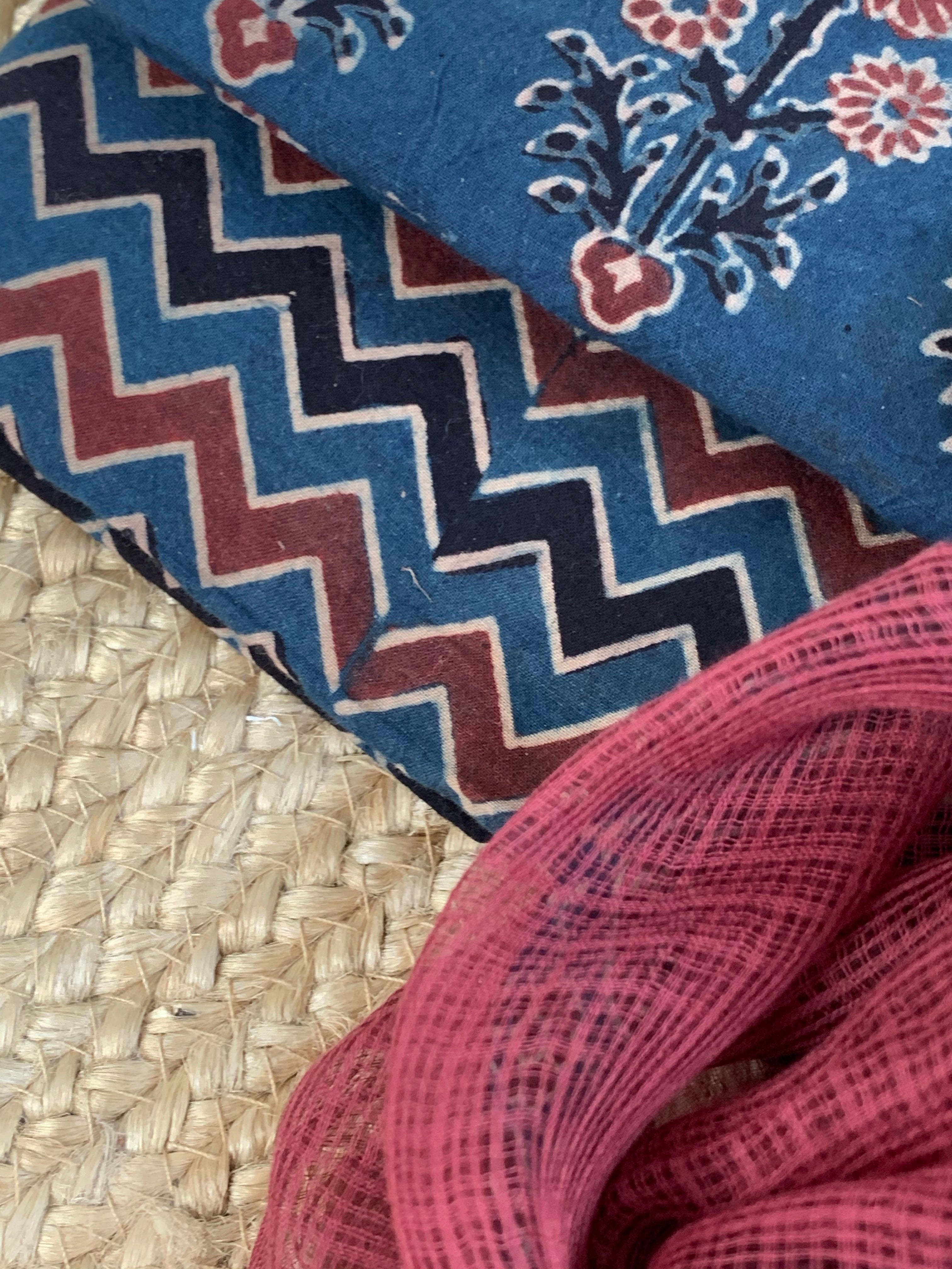 Handblock Ajrakh Kota Suit