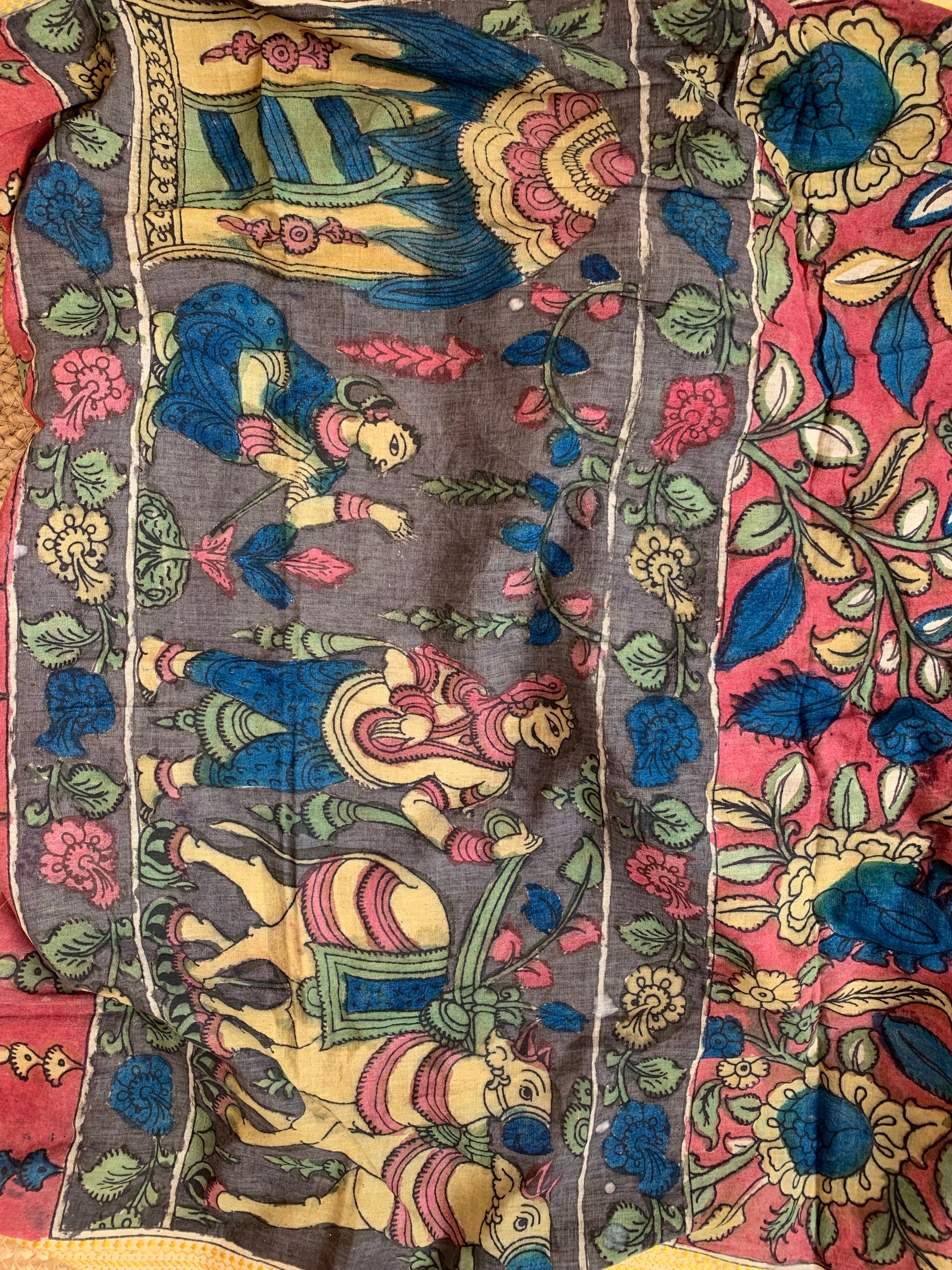 Handcrafted Kalamkari Kurta Dupatta Set