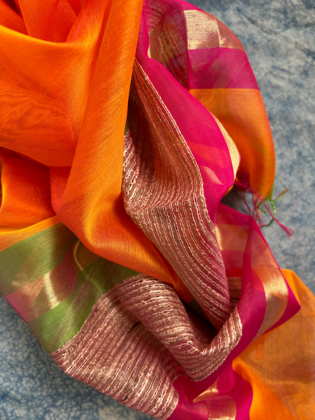 Handwoven Maheshwari Kurta Dupatta Set