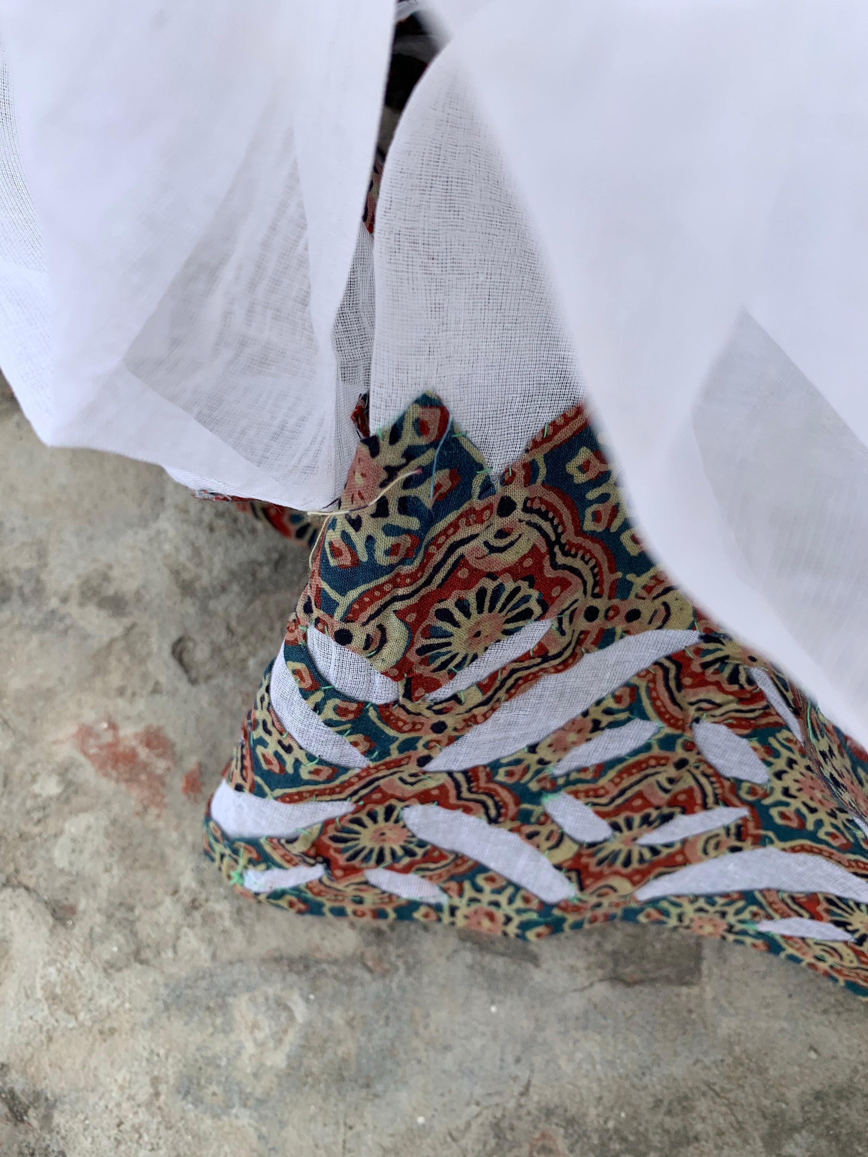 Ajrakh Handcrafted Applique Suit