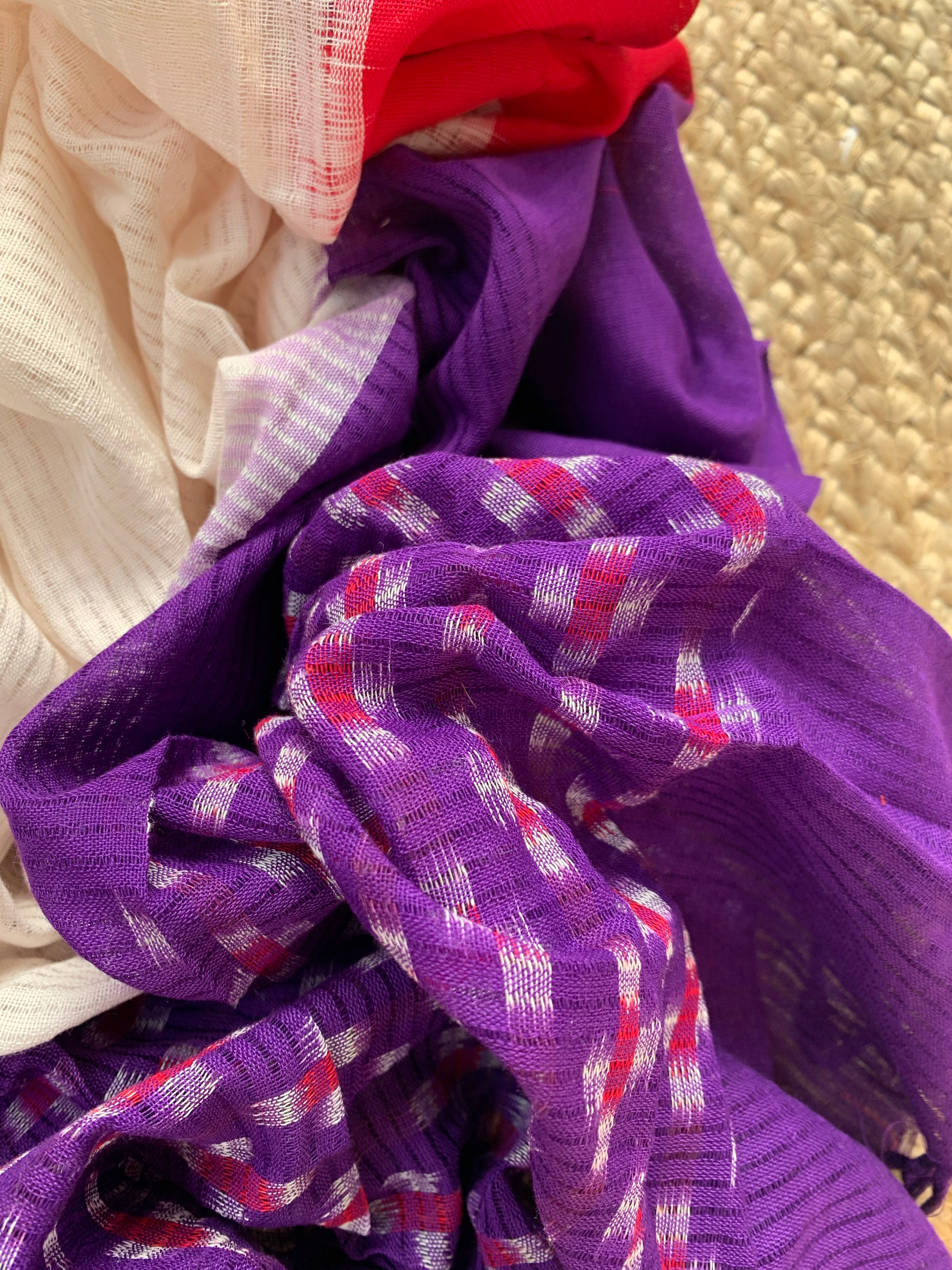 Handwoven Double Ikat Kurta  Dupatta set