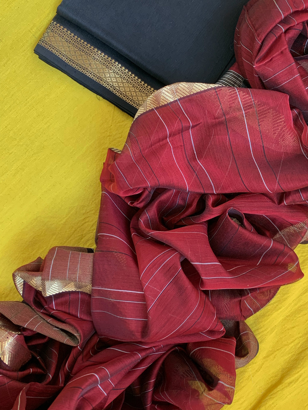 Handwoven Maheshwari Kurta dupatta set