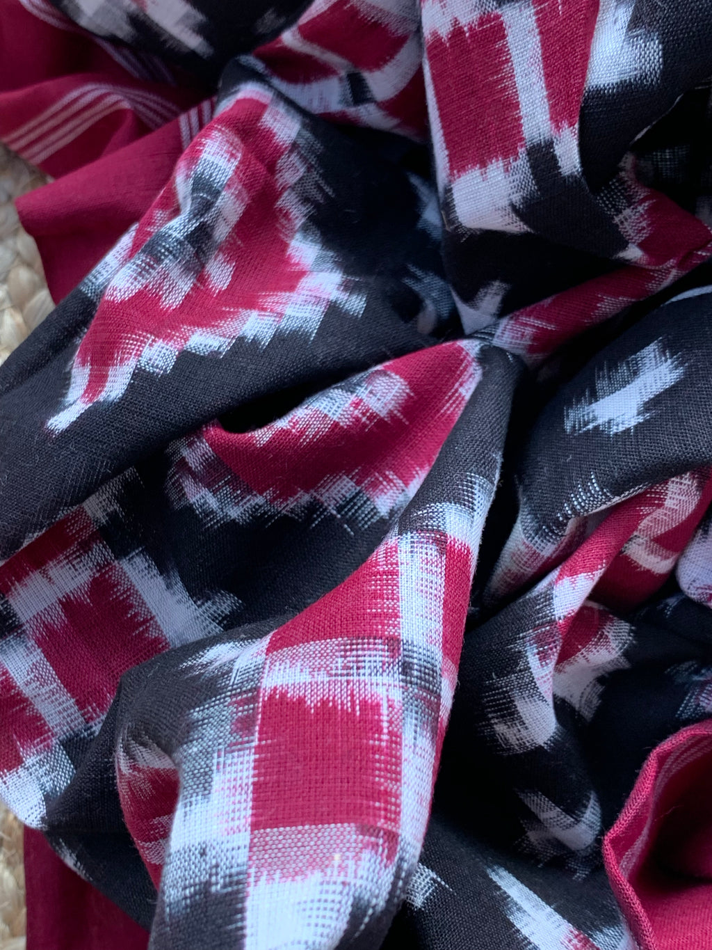 Handwoven Double Ikat Kurta  Dupatta set