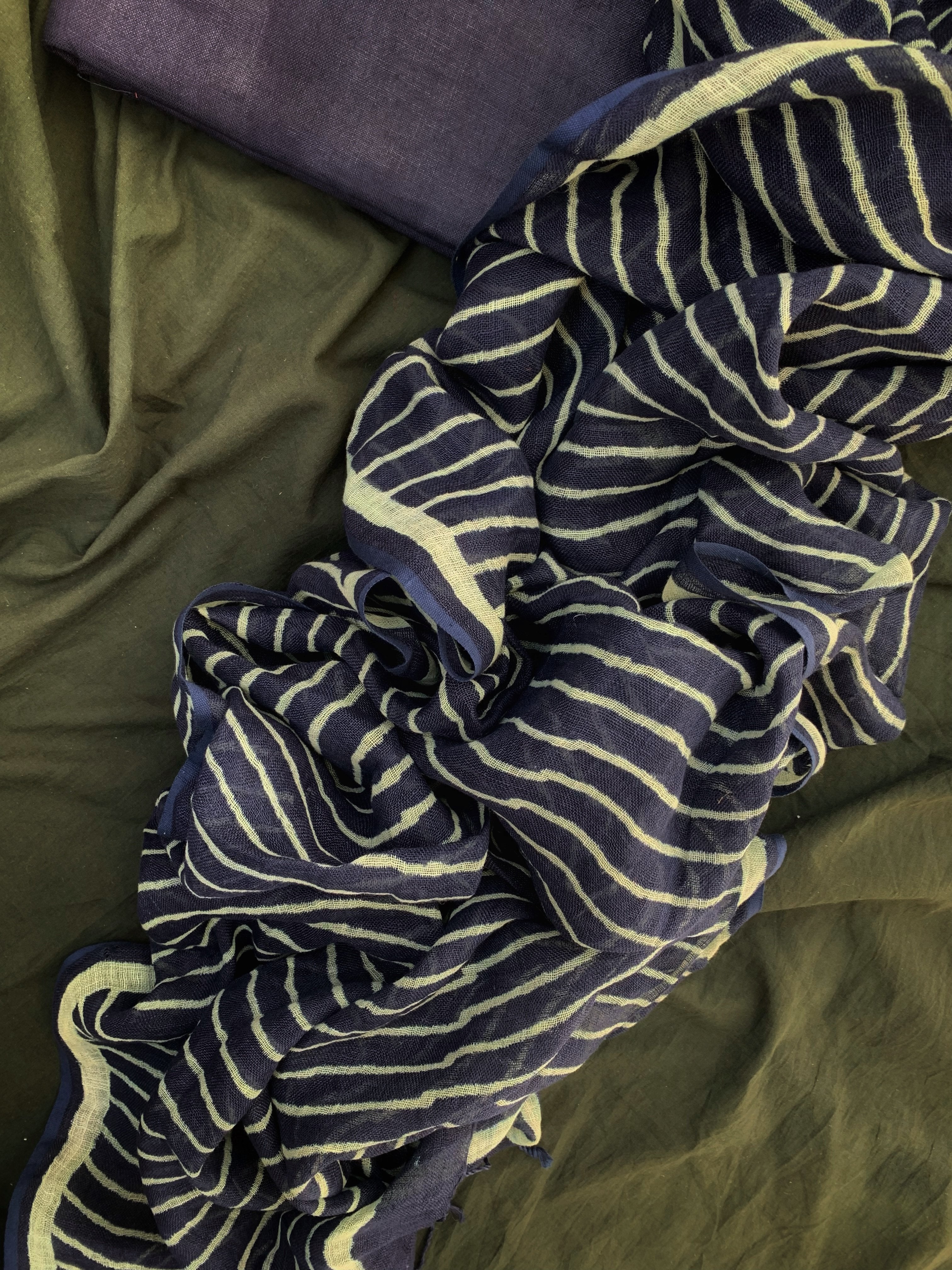 Handblock Printed Linen Dupatta