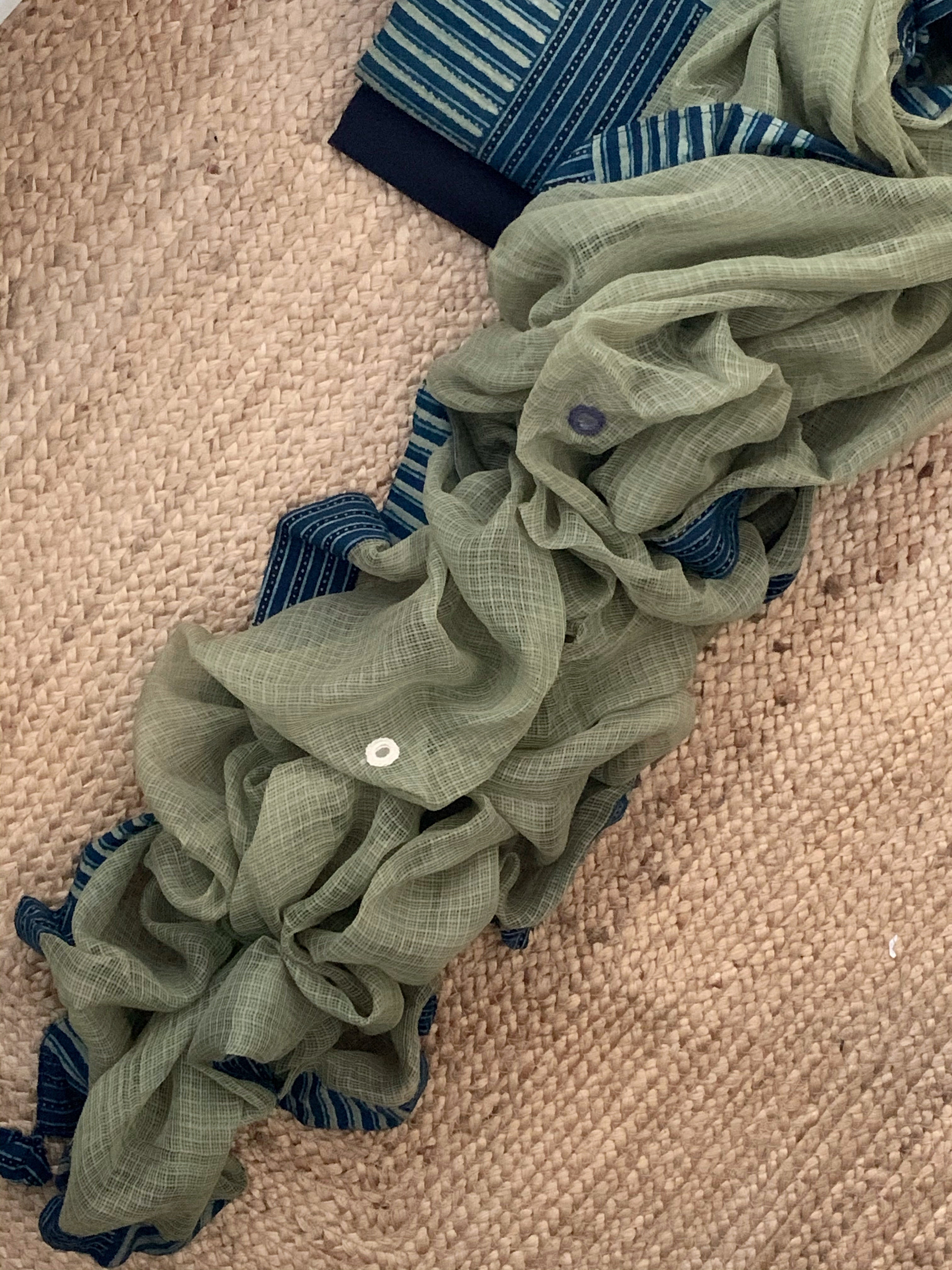 Handblock Ajrakh Cotton Kota Suit