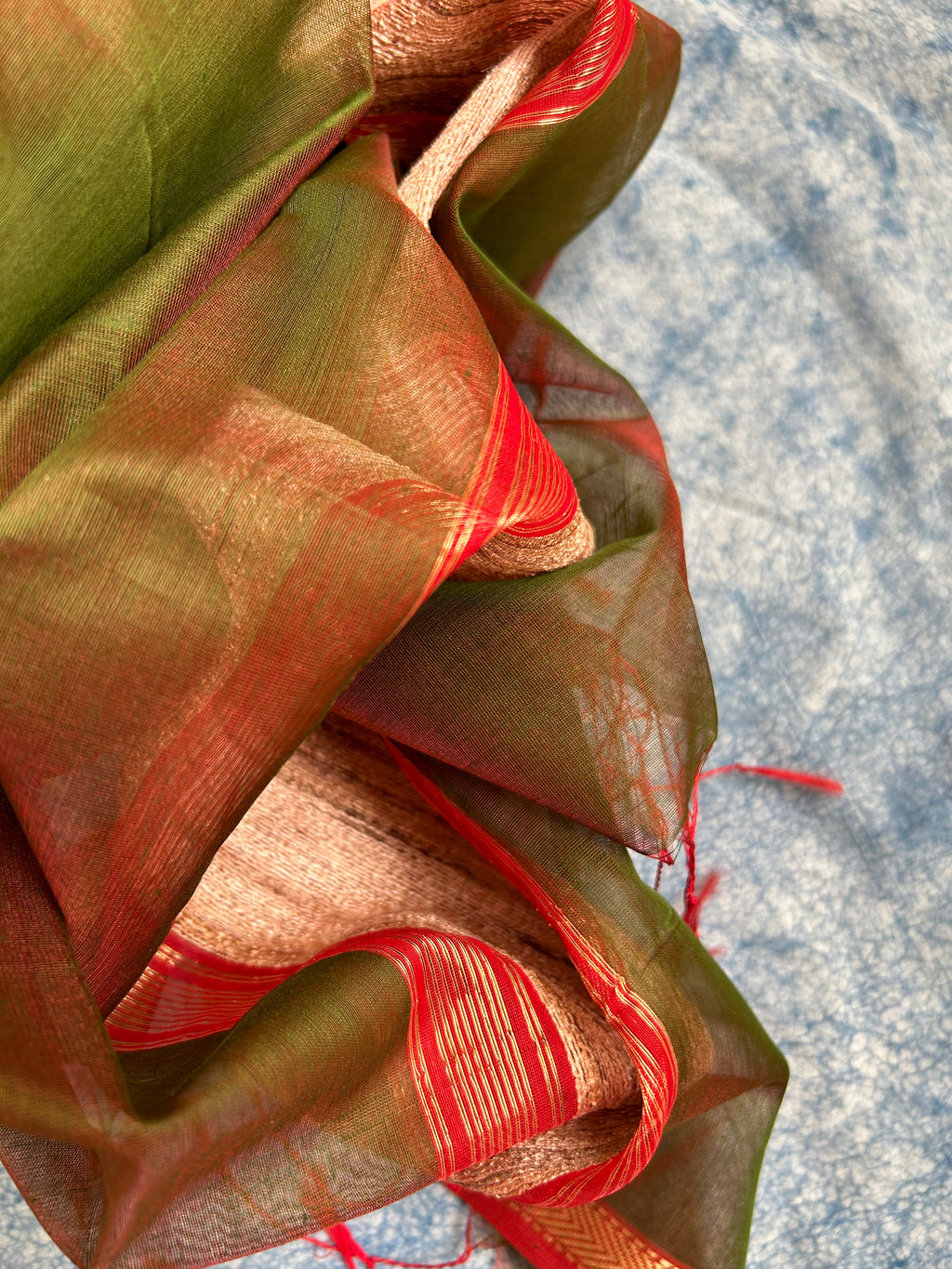 Handwoven Maheshwari Kurta Dupatta Set