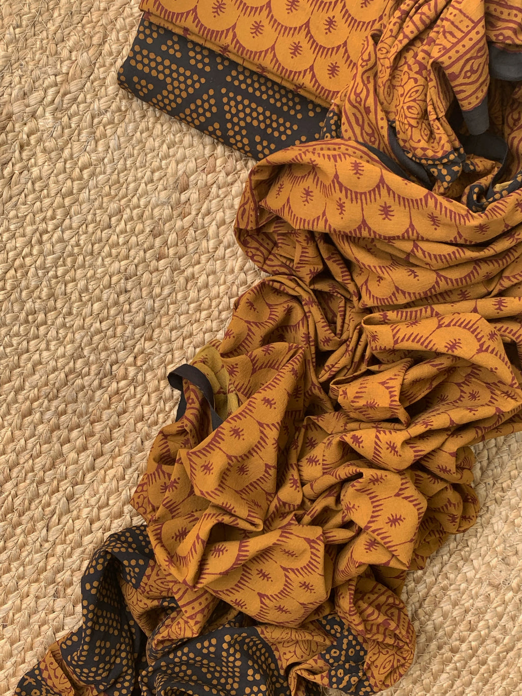 Natural Dyed Bagh Block Print Cotton Suit