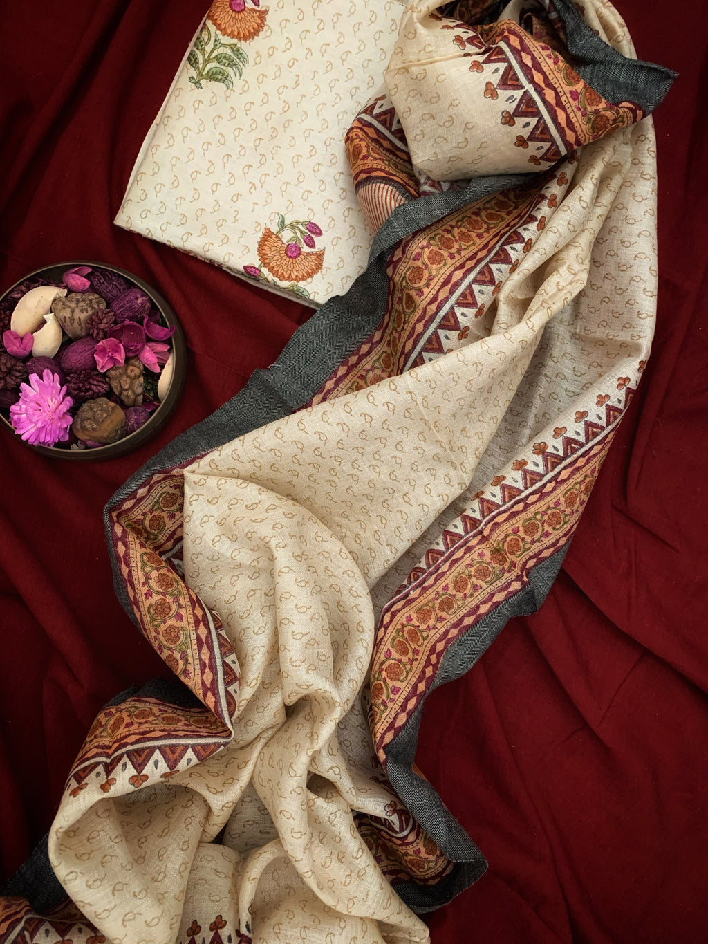 Tussar Munga Silk Kurta Dupatta Set