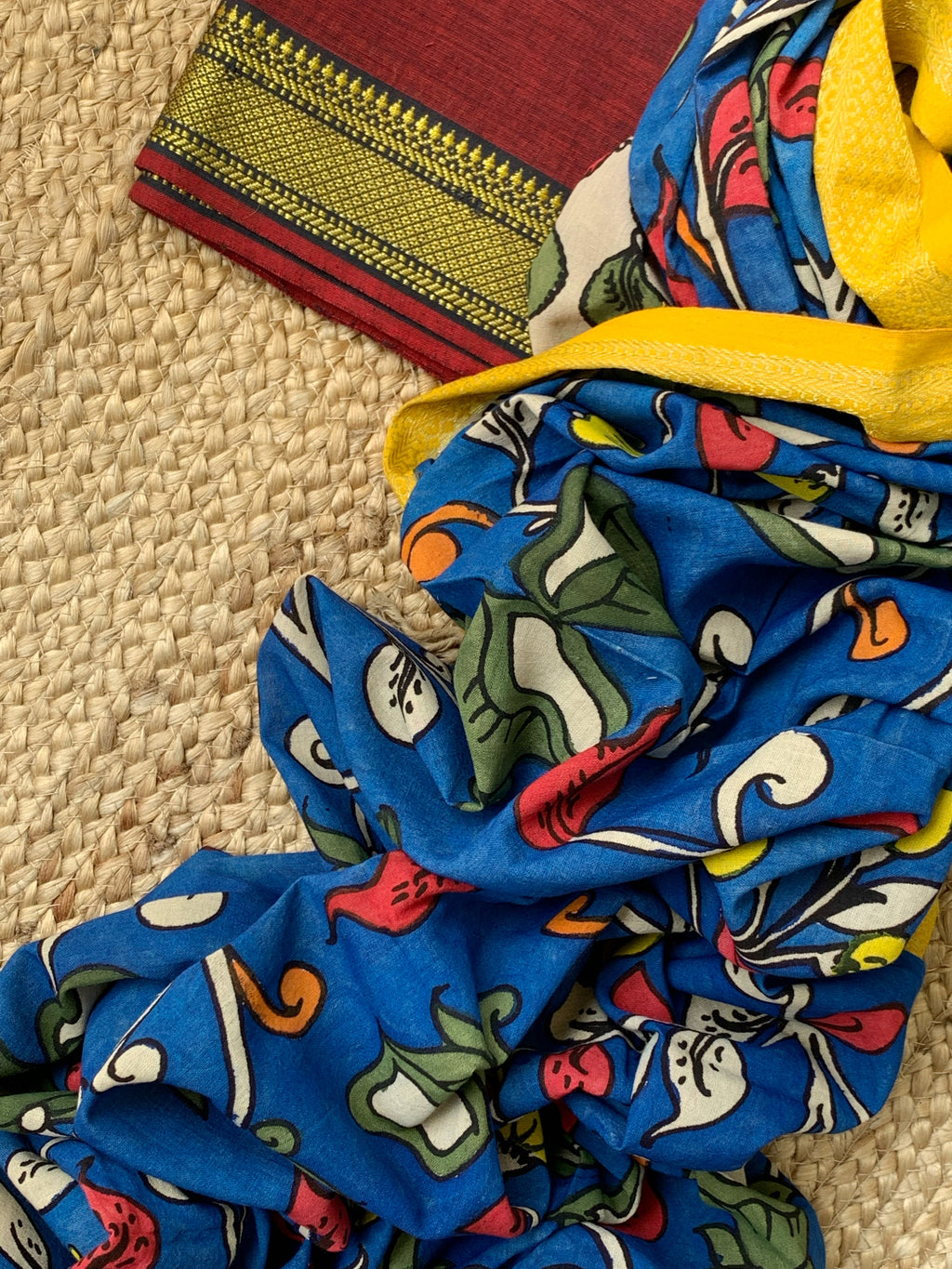 Handwoven Handcrafted Kalamkari Kurta Dupatta Set