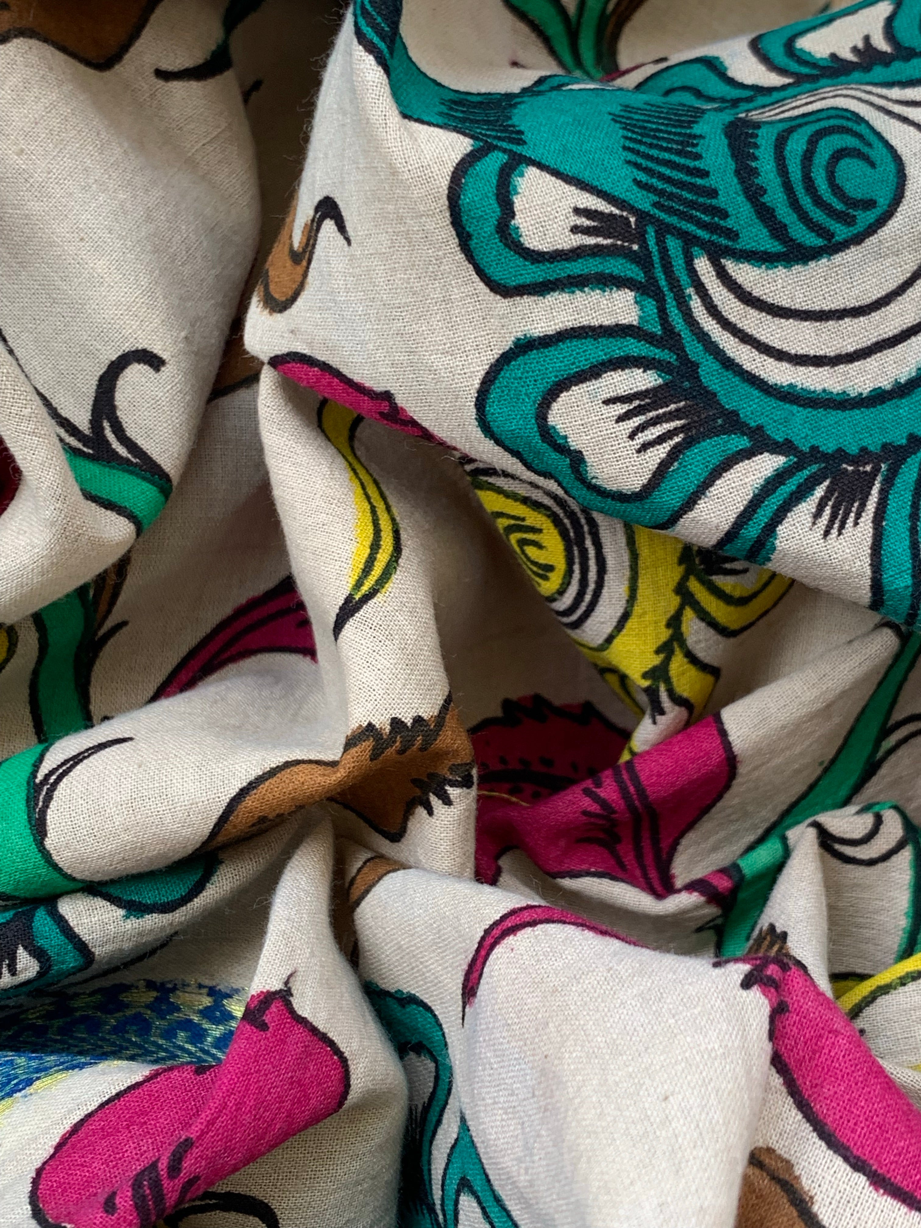 Handwoven Handcrafted Kalamkari Kurta Dupatta Set