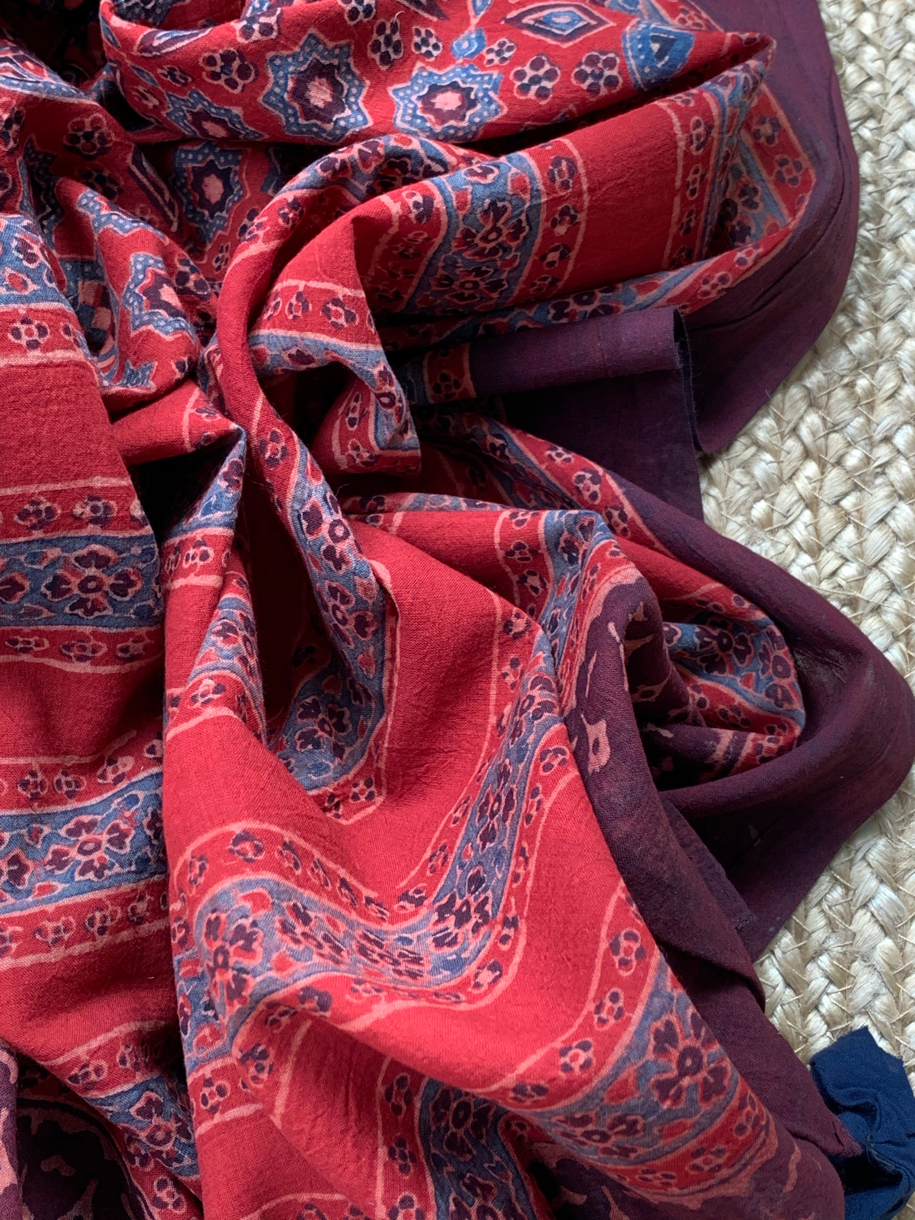 Handcrafted Bandhani Ajrakh Cotton Suit